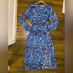 Zara long sleeve Floral midi dress
